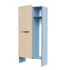 Шкаф для верхней одежды персонала во входную группу из коллекции мебели «НЕГА» (голубой) - «globural.ru» - Можайск