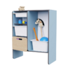 Шкаф для игрушек во входную группу из коллекции мебели «НЕГА» (цвет голубой) - «globural.ru» - Можайск