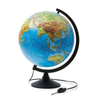 Глобус Земли физический  с подсветкой D=320 мм - «globural.ru» - Можайск