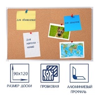 Доска пробковая 1200х900 - «globural.ru» - Можайск