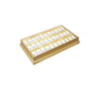 Английский алфавит на пластиковых табличках. Синий. Прописные буквы. 20/20 штук. - «globural.ru» - Можайск