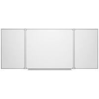 Доска магнитно-маркерная настенная трехэлементная белая полимерная - «globural.ru» - Можайск