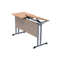 Стол ученический двухместный с наклоняемыми столешницами - «globural.ru» - Можайск