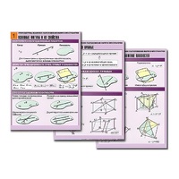 Комплект таблиц по геометрии "Стереометрия. Взаимное расположение фигур в пространстве" (8 табл., А1,лам) - «globural.ru» - Можайск