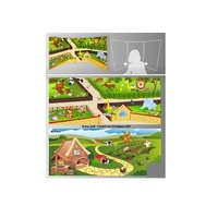 Стенд для сюжетно-ролевых игр 2-х сторонний (Зоопарк, ферма) - «globural.ru» - Можайск