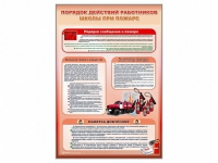 Стенд "Порядок действий работников школы при пожаре" - «globural.ru» - Можайск