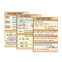Комплект таблиц по алгебре "Алгебра. Формулы. Преобразования выражений" (10 табл., формат А1, лам.) - «globural.ru» - Можайск