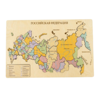 Пазл из дерева Административная карта России "Родина Моя" 522х308х10мм - «globural.ru» - Можайск