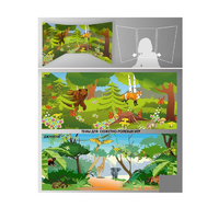 Стенд для сюжетно-ролевых игр 2-х сторонний (джунгли, лес) - «globural.ru» - Можайск