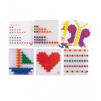 Мозаика Peg Board. Набор с прозрачными досками и картинками - «globural.ru» - Можайск
