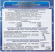 Стенд "Действия с десятичными дробями" - «globural.ru» - Можайск