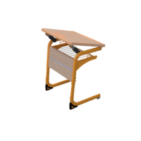 Стол ученический одноместный с регулировкой наклона столешницы на плоскоовальной трубе 3-5 гр.р - «globural.ru» - Можайск