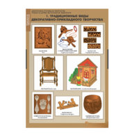 Технология. Декоративно-прикладное творчество. Резьба по дереву. Выпиливание. Выжигание (комплект таблиц) - «globural.ru» - Можайск