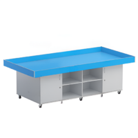 Стол для робототехники с дверками (серый/синий) - «globural.ru» - Можайск