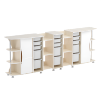 Модульные стеллажи Робик 001 (дуб молочный/белый) - «globural.ru» - Можайск