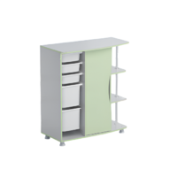 Стеллаж правый Робик 001 (серый/фисташковый) - «globural.ru» - Можайск