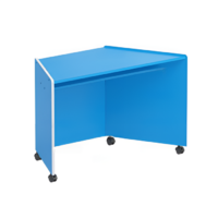 Стол-трапеция корпусной (синий/белый) - «globural.ru» - Можайск