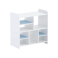 Стеллаж для пособий 2 (белый/прибрежный синий)  - «globural.ru» - Можайск