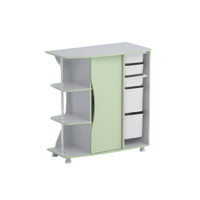 Стеллаж левый Робик 001 (серый/фисташковый)  - «globural.ru» - Можайск