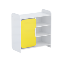 Тумба для игрушек и пособий "Росток 2" (белый/желтый) - «globural.ru» - Можайск