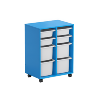 Тумба мобильная для пособий (синий) - «globural.ru» - Можайск