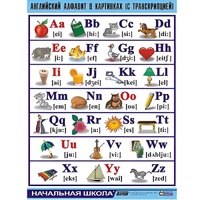 Таблица демонстрационная "Английский алфавит в картинках"(100x140) - «globural.ru» - Можайск