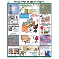 Плакаты "Компьютер и безопасность" (2 листа, размер 450х600) - «globural.ru» - Можайск