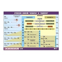 Таблица демонстрационная "Сравнение понятий изомер и гомолог" (винил 70x100) - «globural.ru» - Можайск