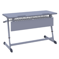 Парта двухместная Nomad V с полиуретановой кромкой регулируемая по высоте  - «globural.ru» - Можайск