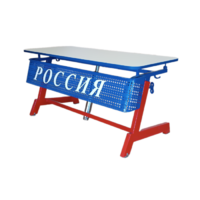 Стол ученический двухместный "Патриот-2п" на газовом лифте (р.гр. № 3-7 и наклоном столешницы ) - «globural.ru» - Можайск