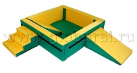 Квадратный сухой бассейн с дополнительными элементами - «globural.ru» - Можайск