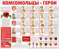 Тематический стенд "Комсомольцы-герои" - «globural.ru» - Можайск