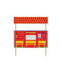 Учебно-игровой макет "Остановка" стационарная - «globural.ru» - Можайск