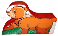 Напольная игрушка "Медвежонок" с шелкографией (ВИК) - «globural.ru» - Можайск