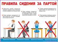 Таблица Правила сидения  за партой 1000*1400 винил - «globural.ru» - Можайск
