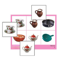 Лото "Посуда" (4 планшета, 24 карточки, цветное, ламинированное) - «globural.ru» - Можайск