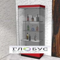Витрина музейная с фризом и полками - «globural.ru» - Можайск