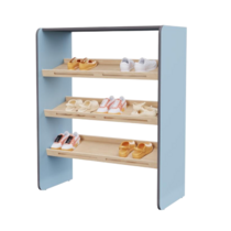 Полка для обуви во входную группу из коллекции мебели «НЕГА» (цвет голубой) - «globural.ru» - Можайск