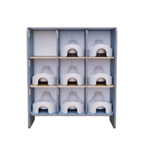 Детский стеллаж под горшки из коллекции «НЕГА» (голубой) - «globural.ru» - Можайск