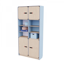 Рабочий стеллаж для воспитателя из коллекции «НЕГА» (цвет голубой) - «globural.ru» - Можайск