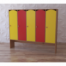 Шкаф 5-секционный с нишей под скамью "Яркое детство" - «globural.ru» - Можайск