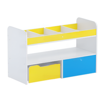 Стеллаж для пособий 1 (белый/желтый/синий) - «globural.ru» - Можайск