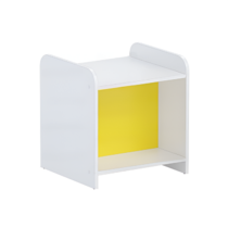 Стеллаж для пособий 6 (белый/желтый)  - «globural.ru» - Можайск