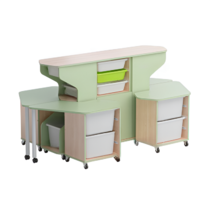 Модуль-стеллаж "Робот-Робик 002" (бук/фисташковый) - «globural.ru» - Можайск