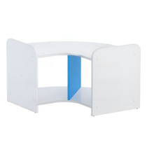 Стеллаж для пособий 7 (белый/синий)  - «globural.ru» - Можайск