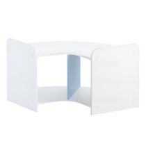 Стеллаж для пособий 7 (белый/прибрежный синий) - «globural.ru» - Можайск