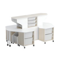 Модуль-стеллаж "Робот-Робик 002" (дуб молочный/белый) - «globural.ru» - Можайск