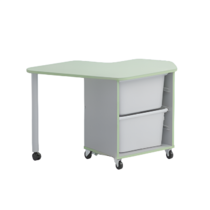 Стол детский левый Робик 002 (серый/фисташковый)  - «globural.ru» - Можайск