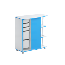 Стеллаж правый Робик 001 (белый/синий) - «globural.ru» - Можайск