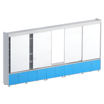 Раздвижная система аудиторных досок (серый/синий) - «globural.ru» - Можайск